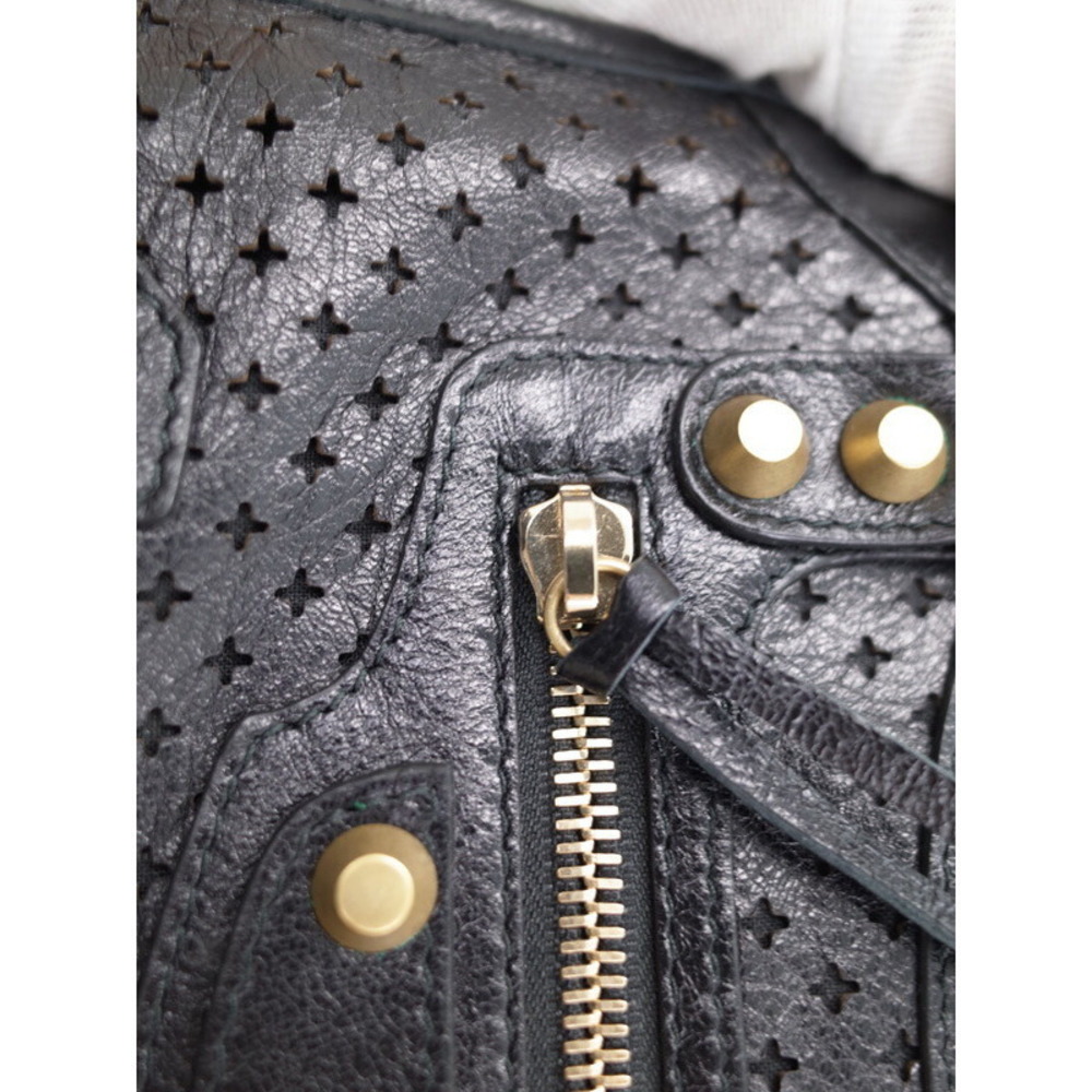 Balenciaga Crossbody City Black Bag Perforated 2way - Picture 8 of 9